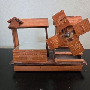 Wooden Watermill Decor